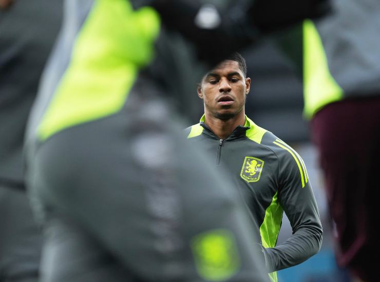 Rashford durante un riscaldamento