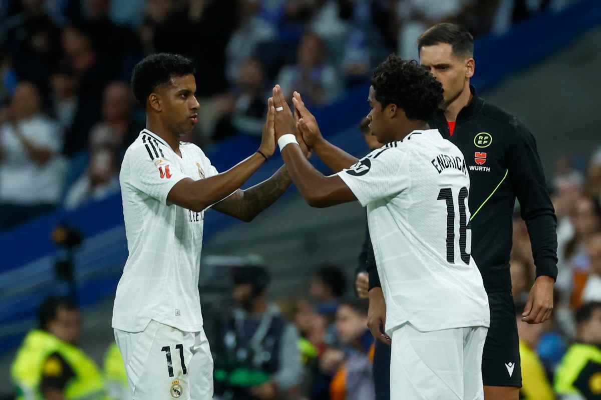 Rodrygo Endrick si salutano