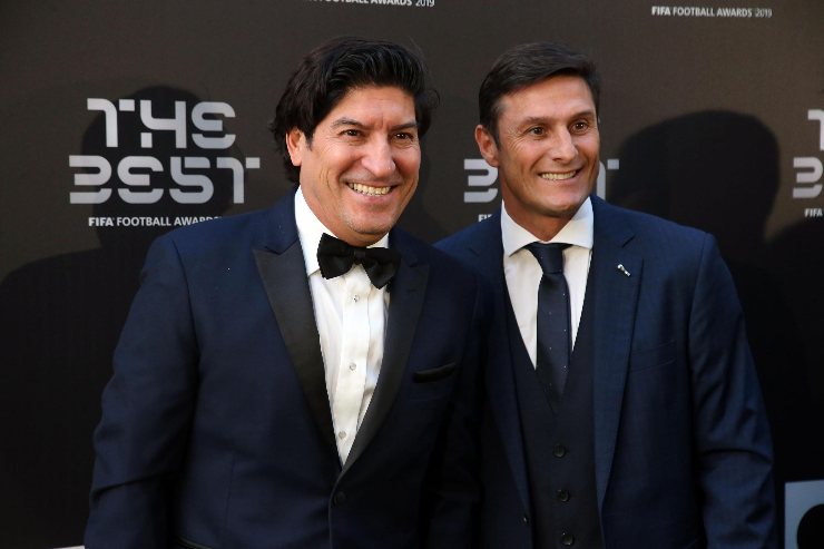 Zamorano con Zanetti