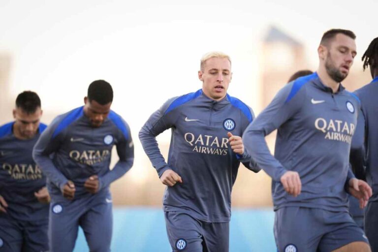 Inter durante l'allenamento