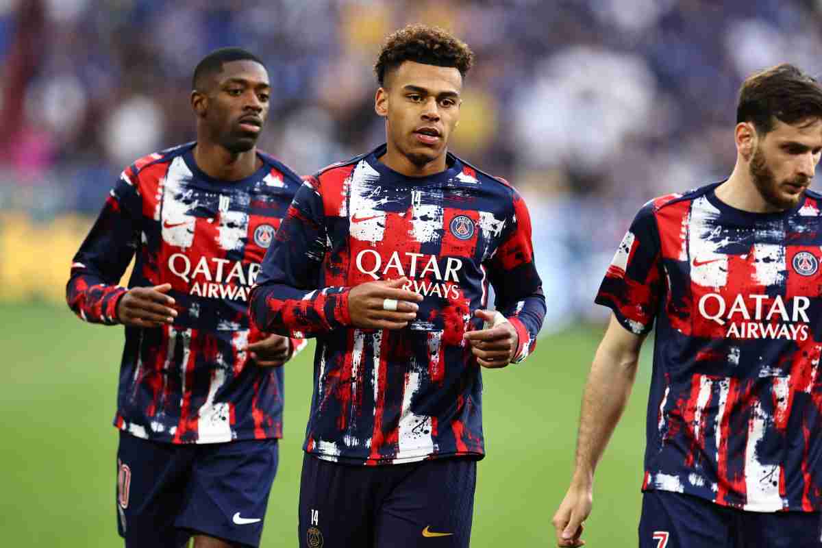 PSG riscaldamento