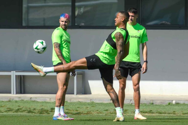 Natan durante un riscaldamento