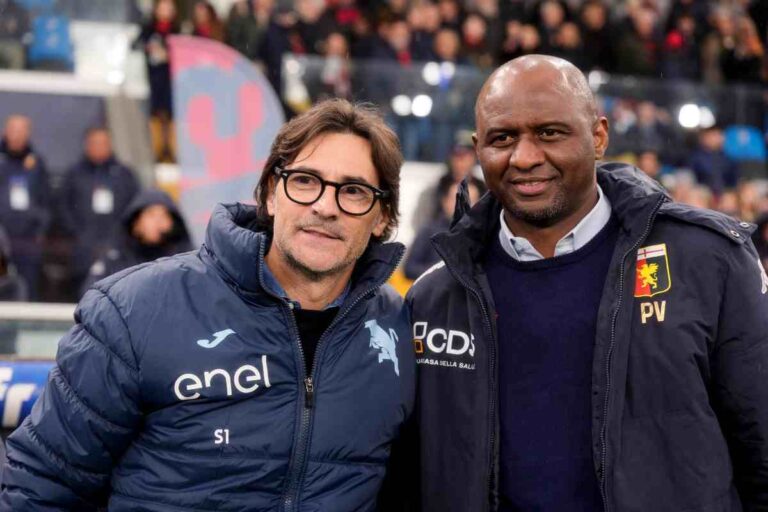 Vanoli e Vieira prima del match