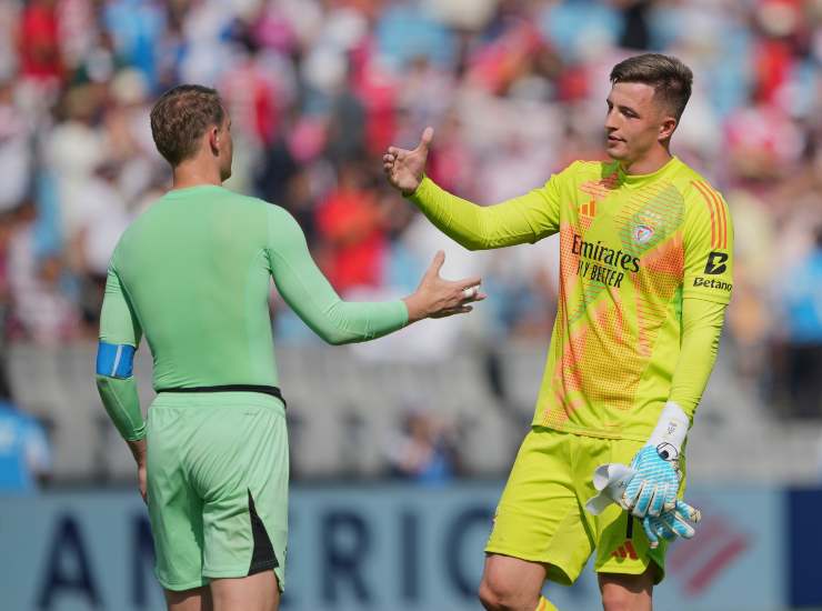 Trubin saluta un portiere
