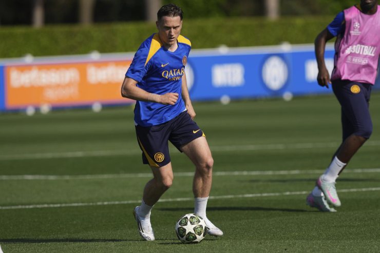 Piotr Zielinski in allenamento