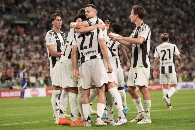 Squadra della Juventus in campo