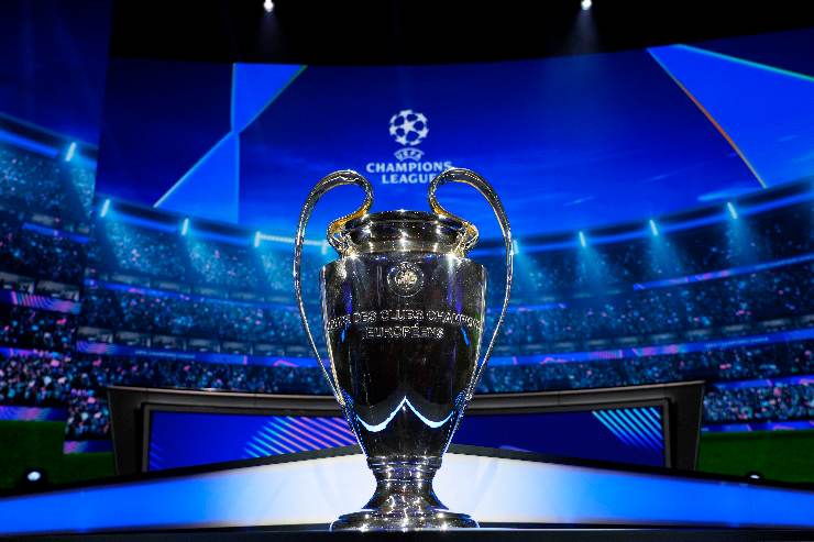Coppa della Champions Legue in primo piano