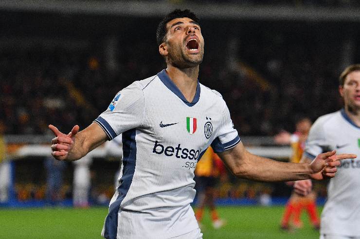 Termi in campo con la maglia dell'Inter