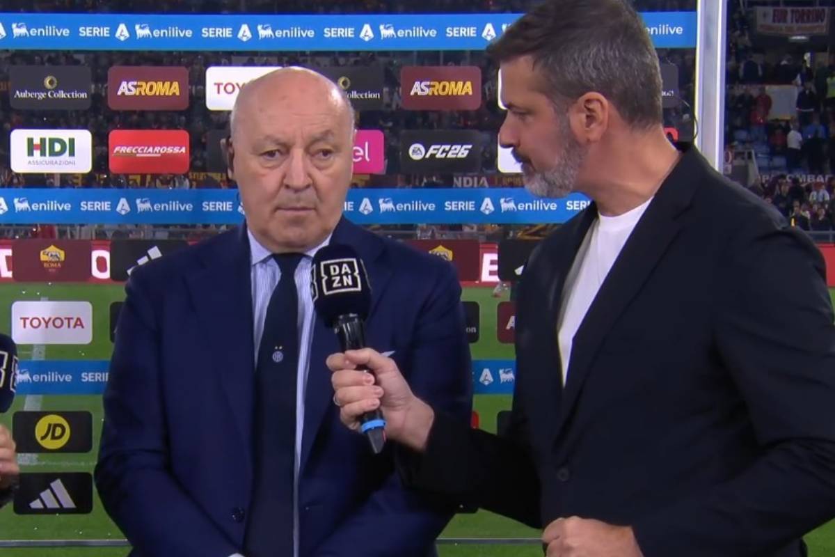 Il presidente dell'Inter Beppe Marotta durante un'intervista