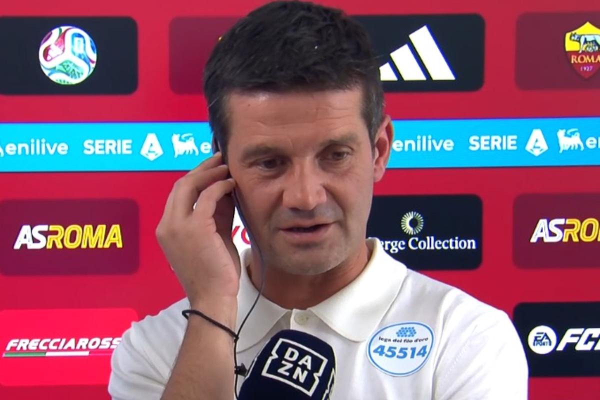 L'allenatore dell'Inter Cristian Chivu intervistato da DAZN al termine della gara vinta contro la Roma