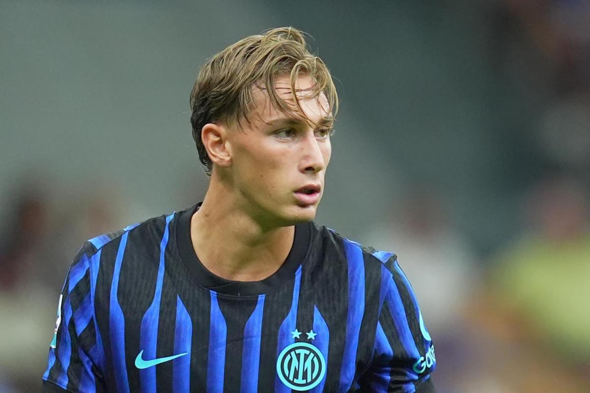 L'attaccante dell'Inter Francesco Pio Esposito nel match contro l'Udinese