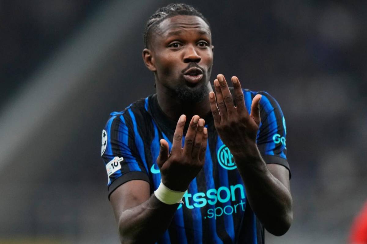 Marcus Thuram nella partita contro lo Slavia Praga di Champions League 2025