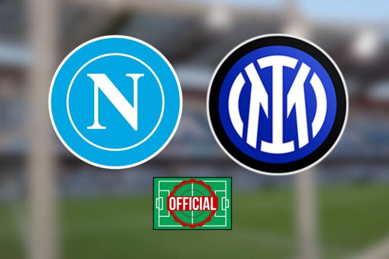 Le formazioni di Napoli e Inter