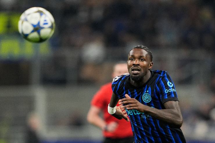 Marcus Thuram dell’Inter durante una partita di Serie A 2025/26 allo stadio San Siro.