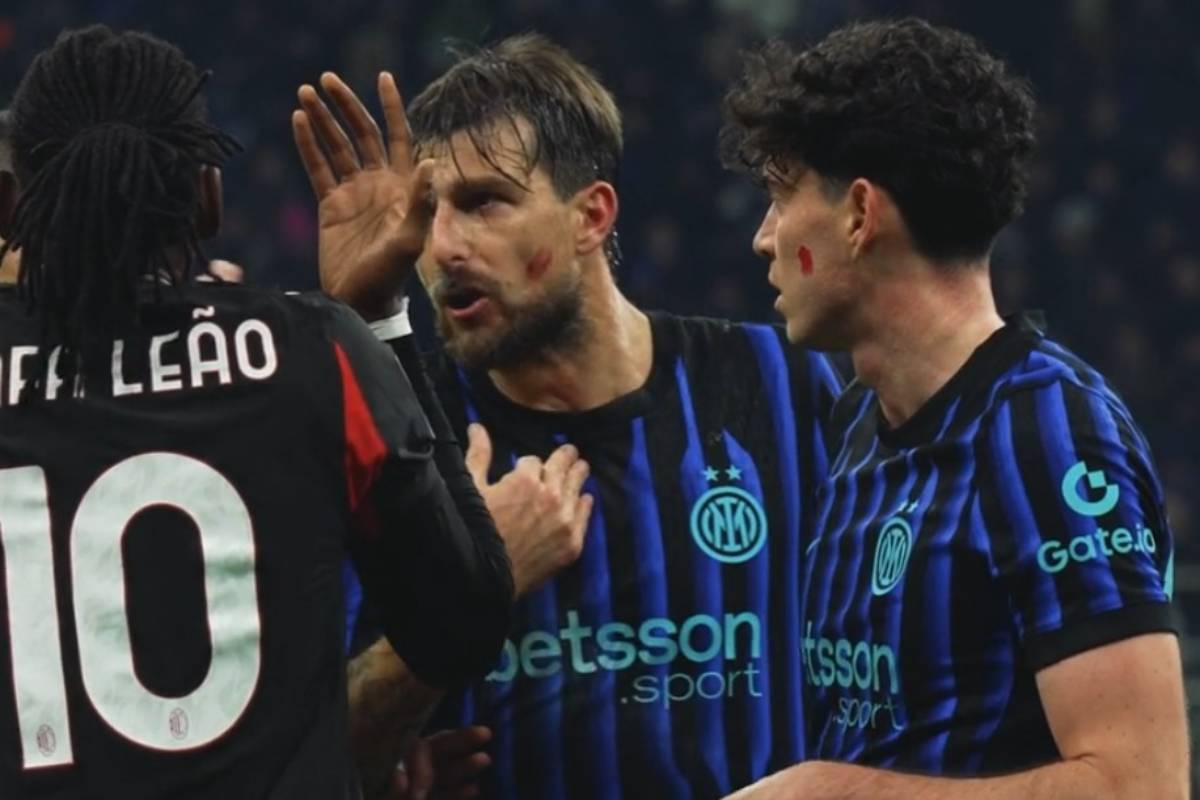 Acerbi e Leao discutono nel derby