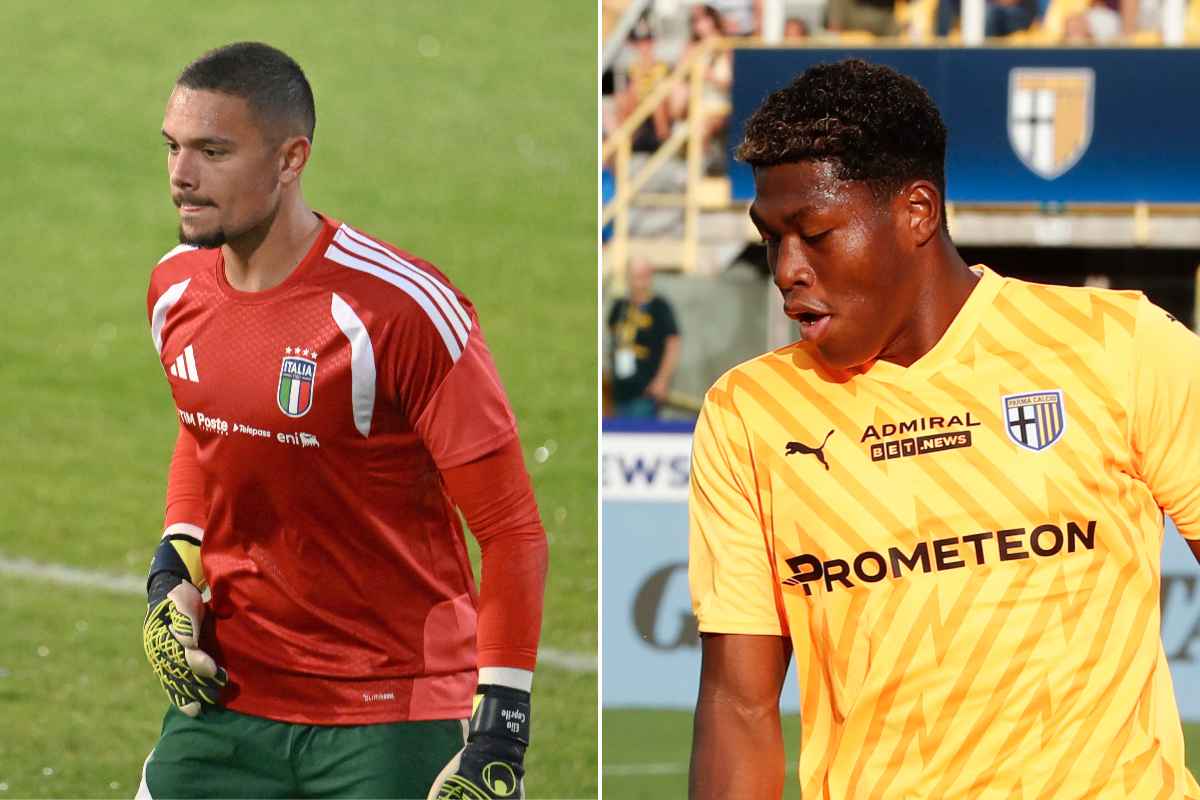 Elia Caprile e Zion Suzuki, rispettivamente portieri del Cagliari e del Parma