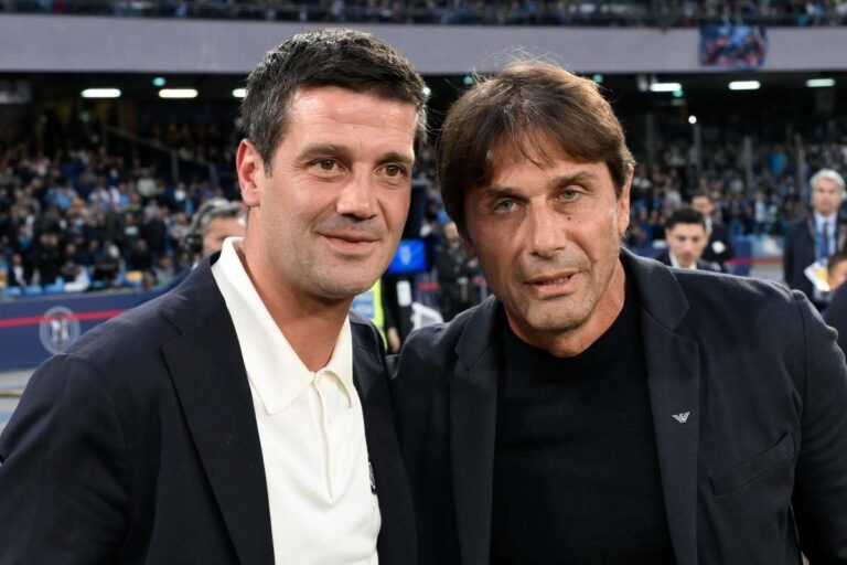 Conte e Chivu prima della sfida Napoli-Inter