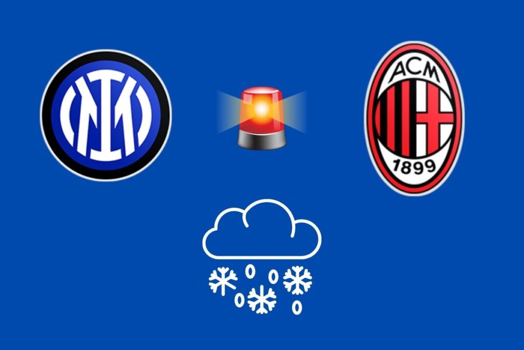 Derby Inter-Milan a rischio neve
