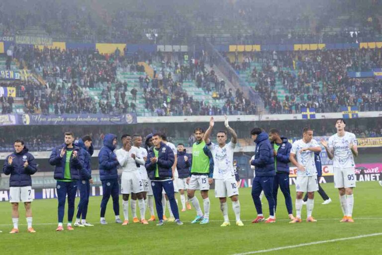 Giocatori dell'Inter in campo
