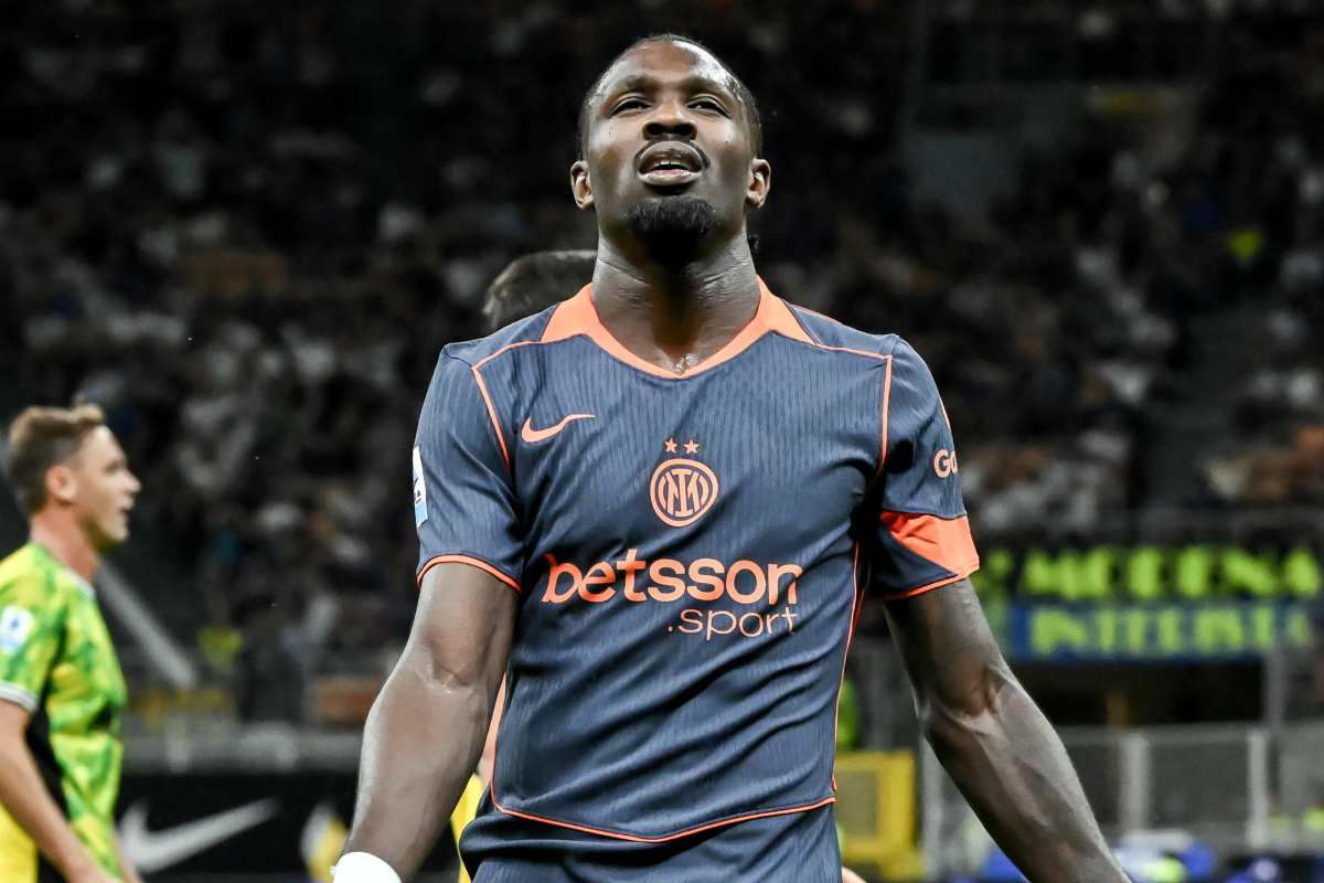 Marcus Thuram in campo per la gara di Serie A contro il Sassuolo