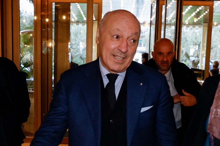 Beppe Marotta, presidente dell'Inter immortalato durante l'assemblea elettiva FIGC