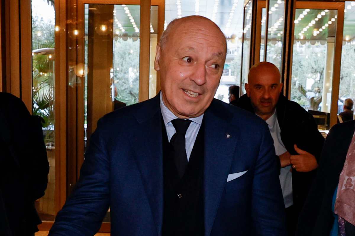 Beppe Marotta, presidente dell'Inter immortalato durante l'assemblea elettiva FIGC