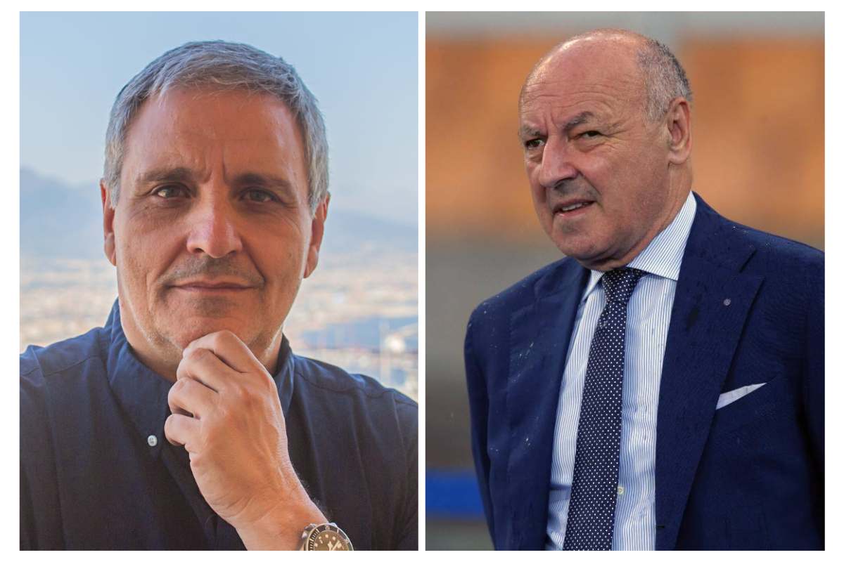 Maurizio De Giovanni e Giuseppe Marotta, confronto a distanza dopo le dichiarazioni sull’arbitraggio di Napoli-Inter 2025.
