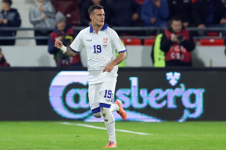 Stankovic con la maglia della Nazionale serba