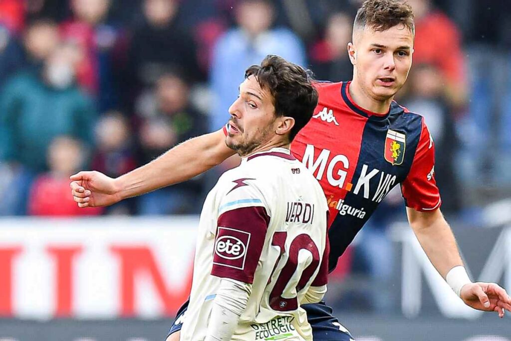 Vanheusden in azione contro il Torino