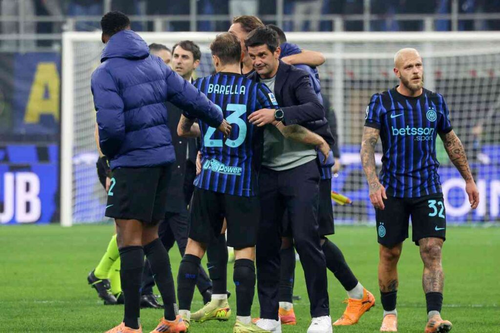 L'Inter esulta dopo un gol