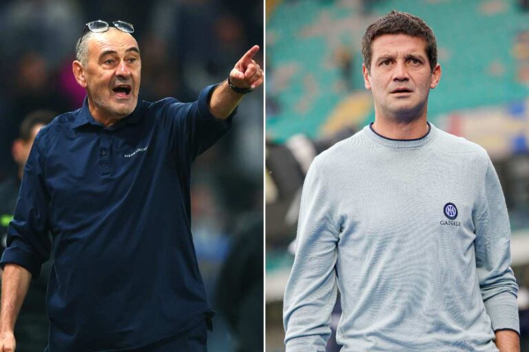 Sarri e Chivu ritratti uno fianco all'altro