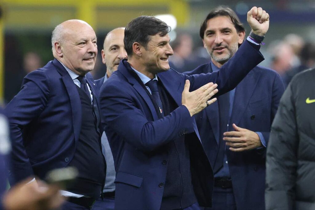 Dirigenza Inter durante la finale di Champions League