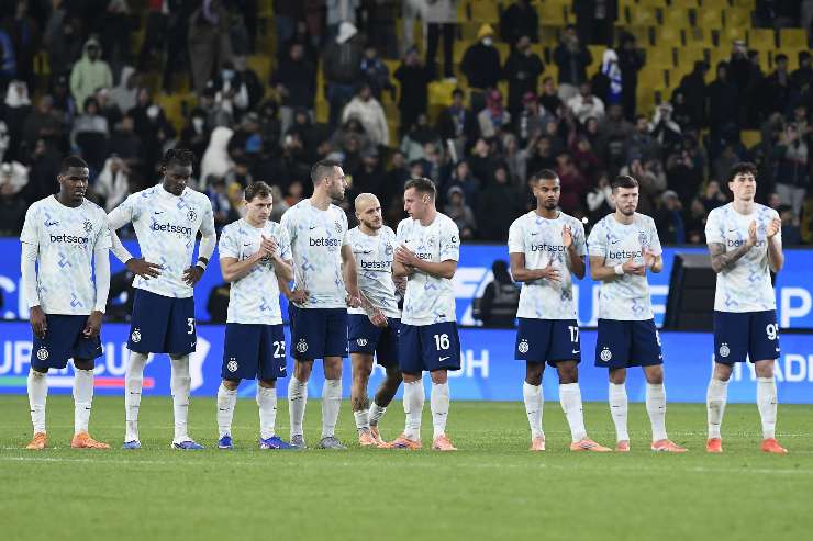 I giocatori dell'Inter in gruppo