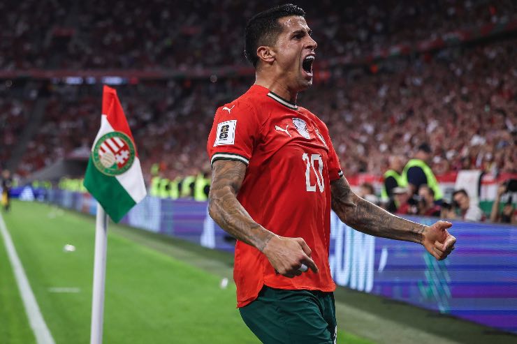 Joao Cancelo esulta con il Portogallo