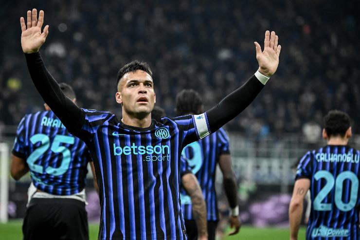 Lautaro Martinez in primo piano