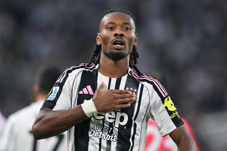 Thuram esulta al gol in Juve Inter