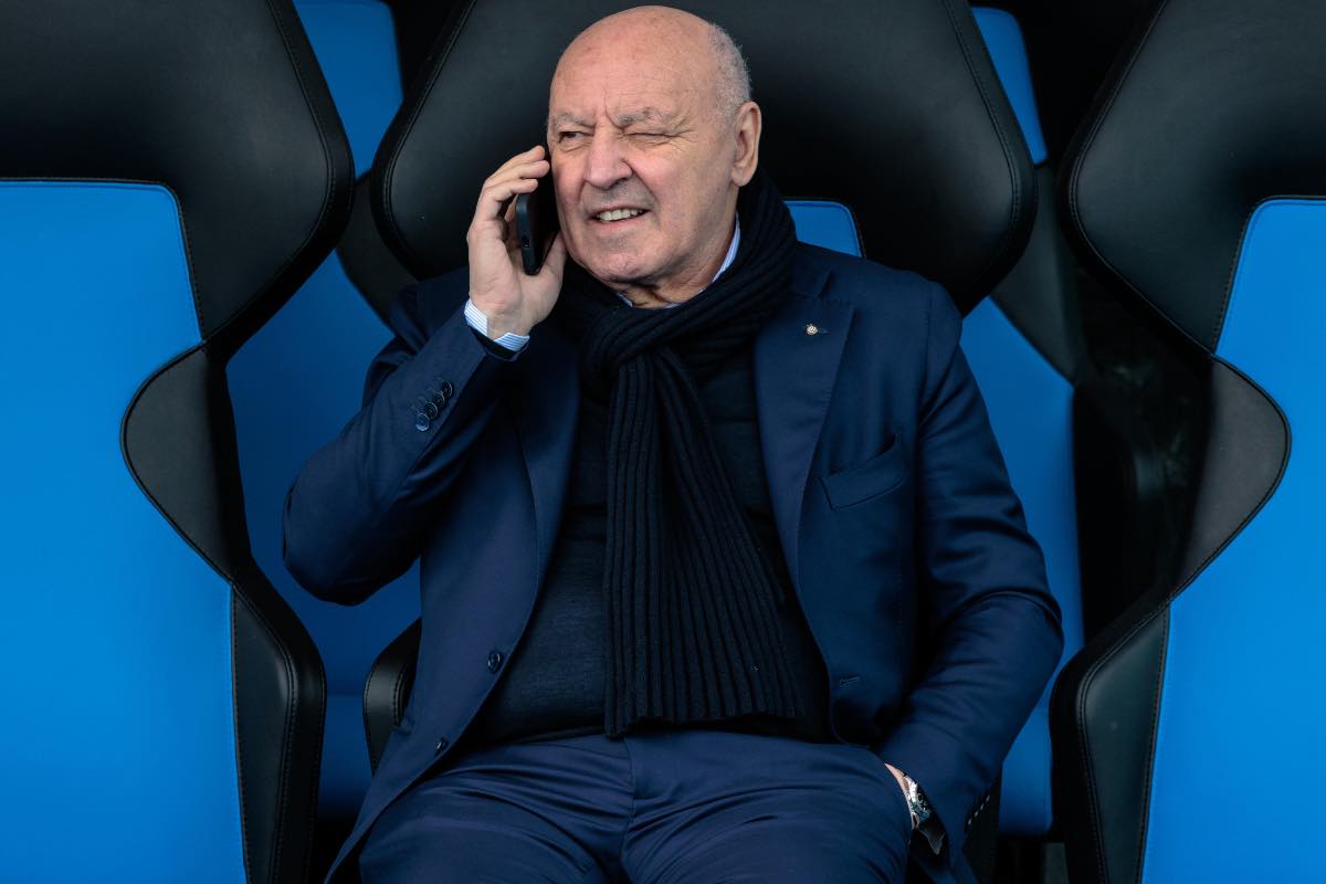 Beppe Marotta durante la sfida di Serie A 2025