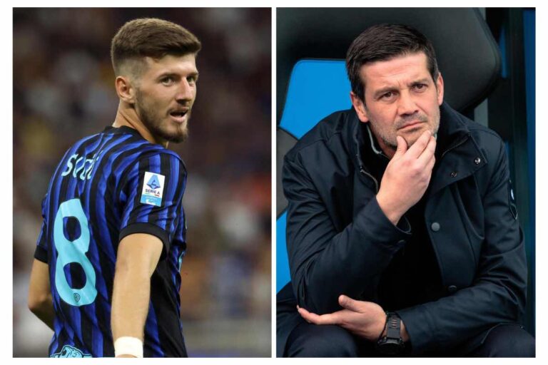 Petar Sucic e Cristian Chivu con la maglia dell'Inter