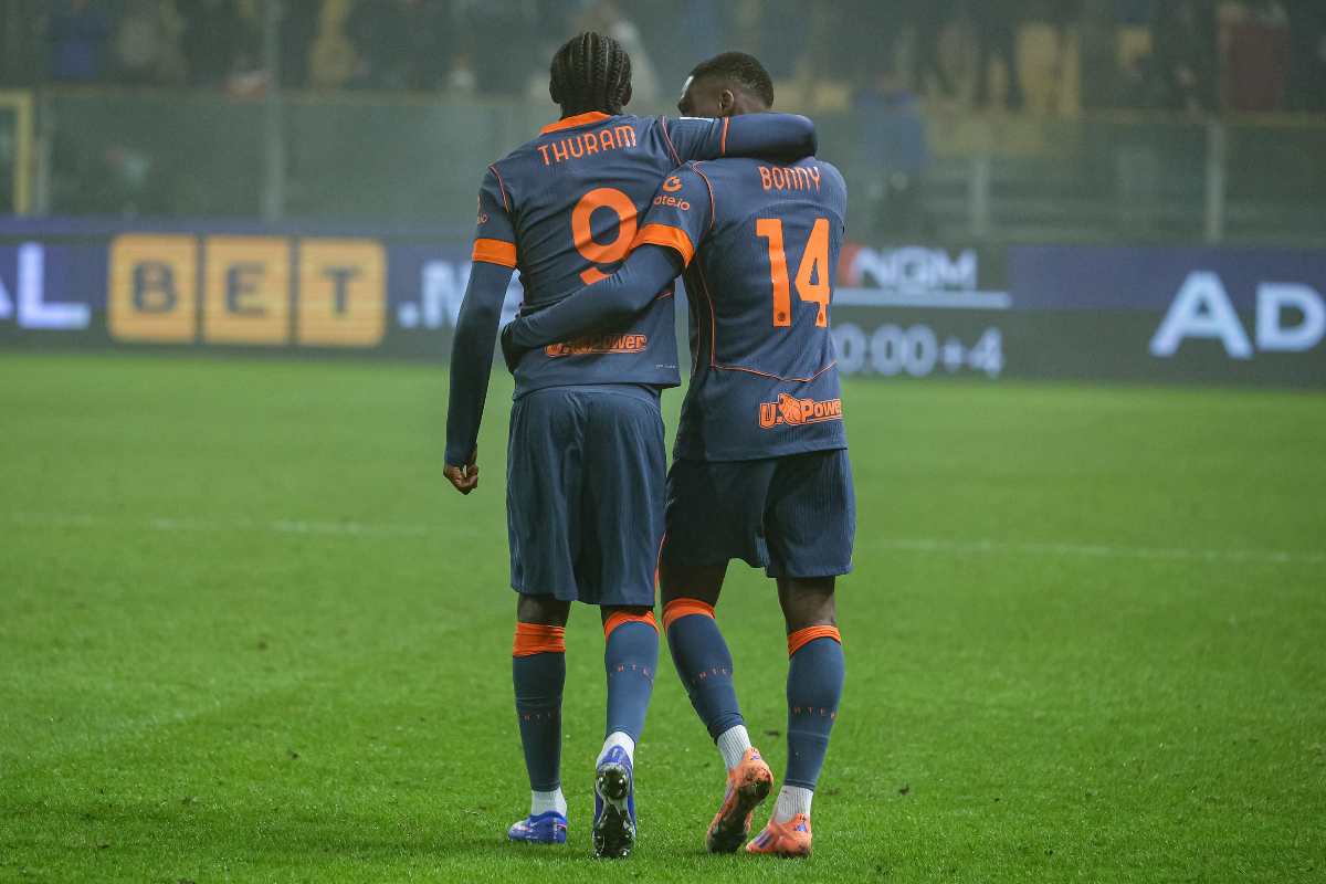 Thuram e Bonny in campo contro il Parma