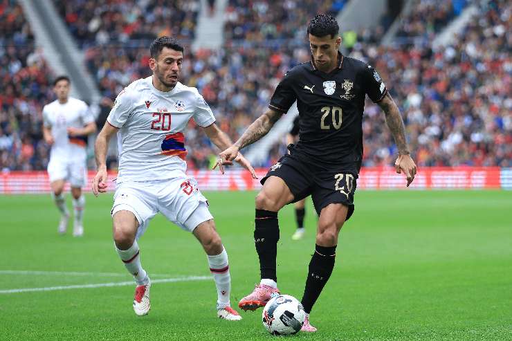 Cancelo in partita con il Portogallo