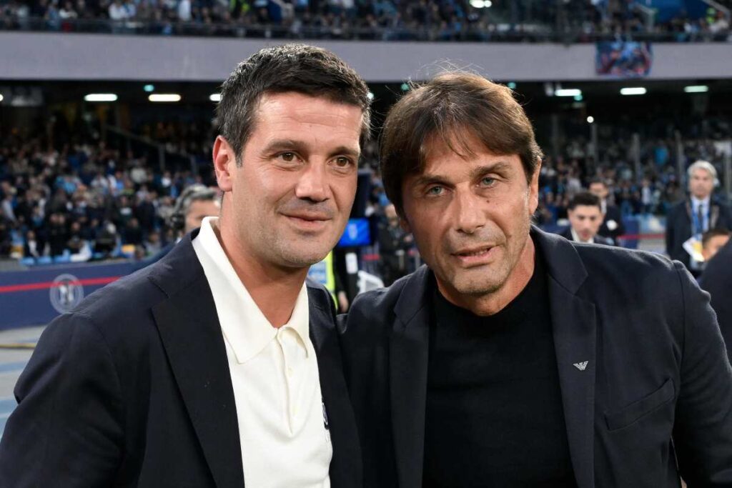 Chivu e Conte prima di Napoli Inter nel 2025