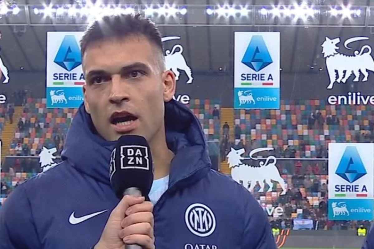 Lautaro Martinez parla a Dazn dopo Udinese-Inter
