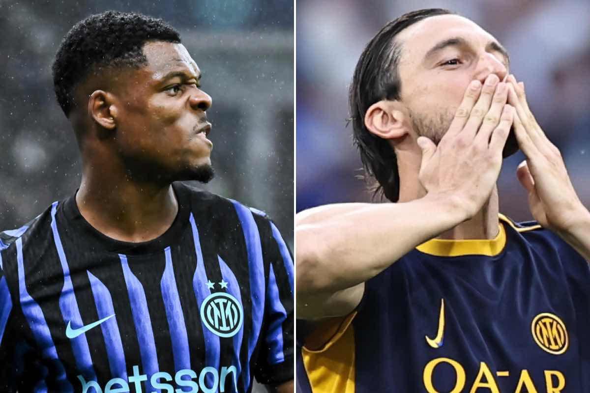 Denzel Dumfries e Matteo Darmian in campo