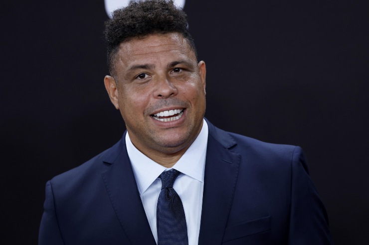 Ronaldo Nazario, ex attaccante dell'Inter, durante i sorteggi dei Mondiali di calcio
