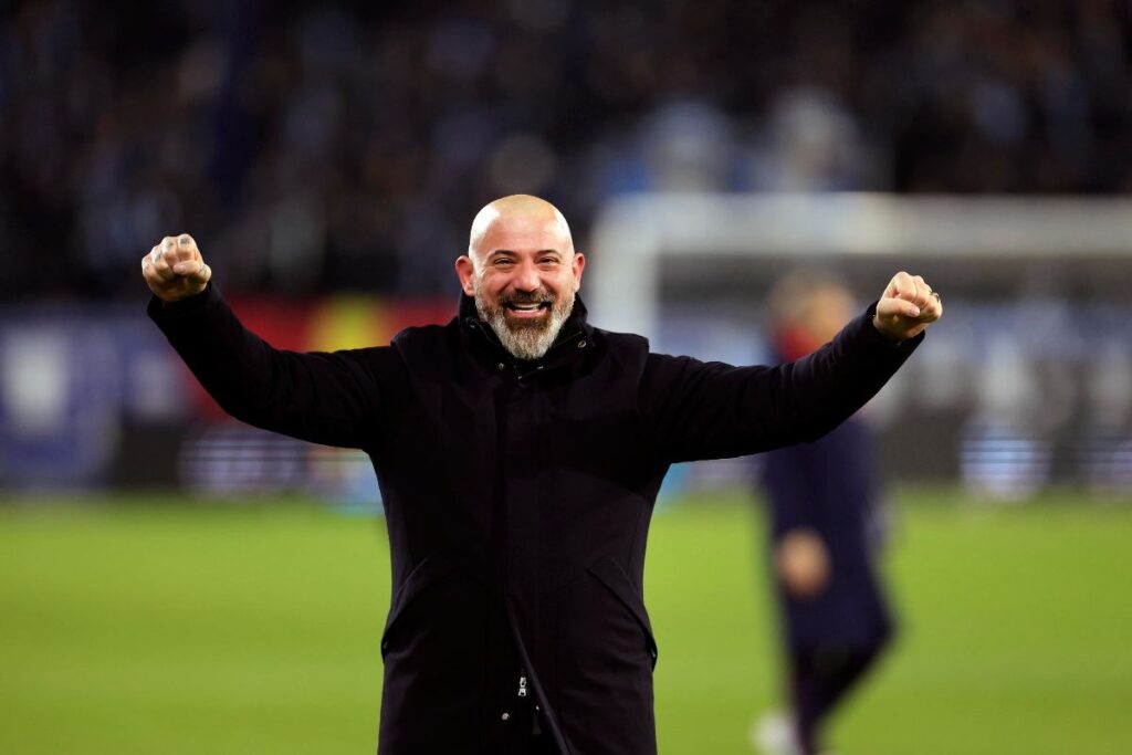 Dejan Stankovic che esulta dopo una vittoria