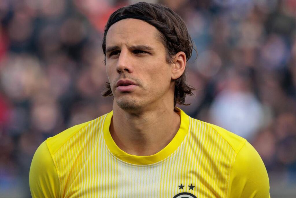 Yann Sommer In campo con l'Inter per la gara di campionato