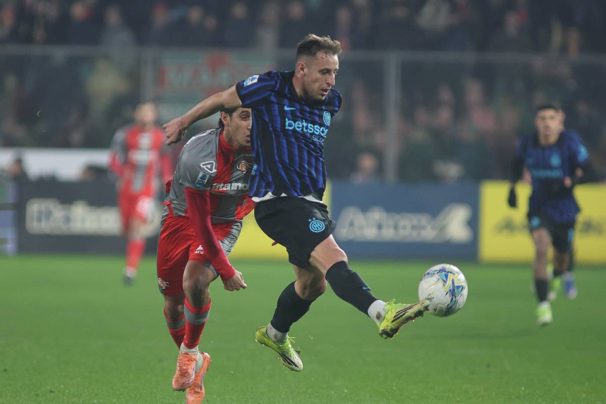 Frattesi in partita con l'Inter