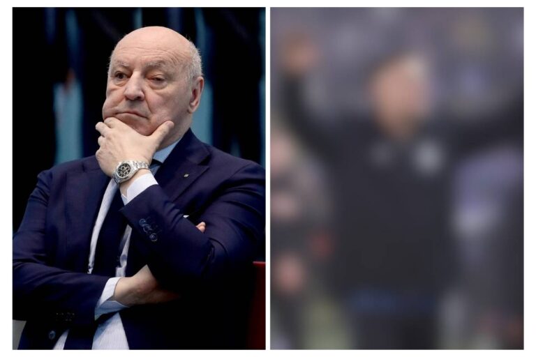 Collage con il presidente dell'Inter Marotta e il futuro calciatore neroazzurro Stankovic
