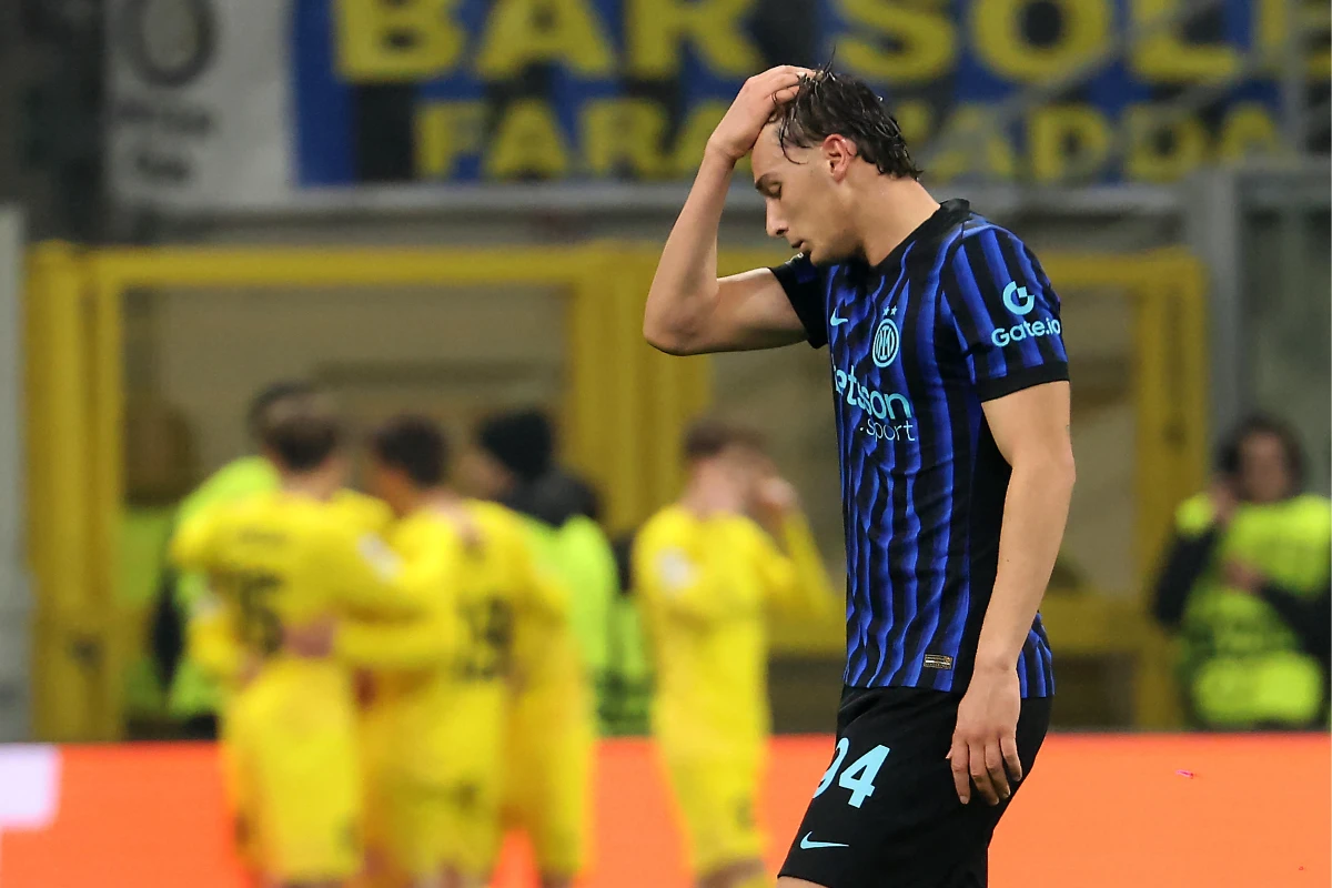 Pio Esposito deluso gol il gol del Bodo/Glimt contro l'Inter in Champions League