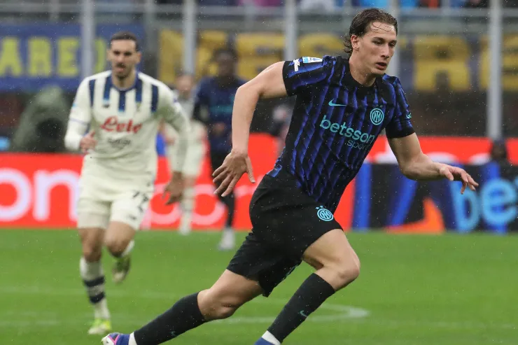 Francesco Pio Esposito, attaccante dell'Inter, nel corso del match contro l'Atalanta